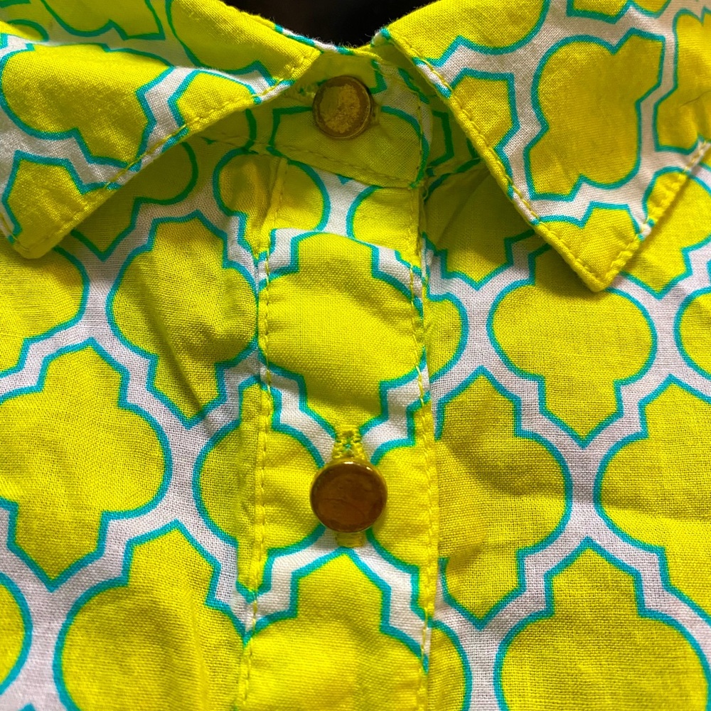 Lands End half button three quarter sleeve tunic
